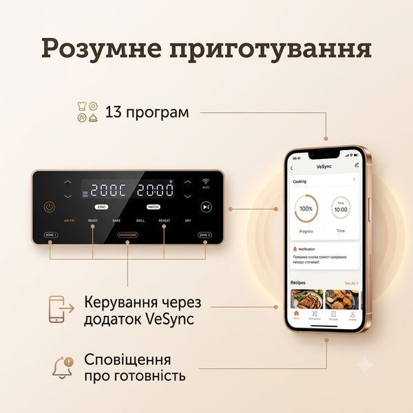 Аерогриль Мультипіч Cosori Dual Blaze Twinfry 10-Litre CAF-TF101S-AEUR  CAF-TF101S-AEUR фото